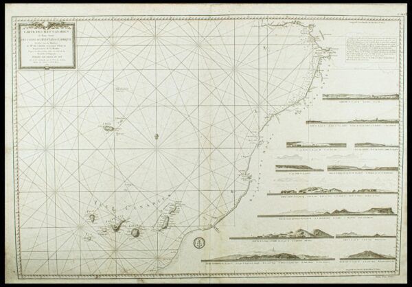 [Mapa de les Canàries] Carte des Îles Canaries et d&rsquo;une Partie des Cotes Occidentales d&rsquo;Afrique