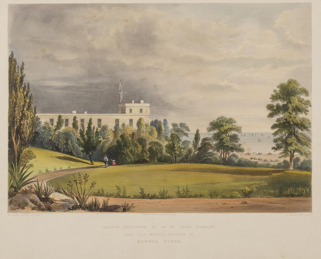Quinta occupied by Mr W. Gore Ouseley while her Majesty’s Minister at Buenos Ayres