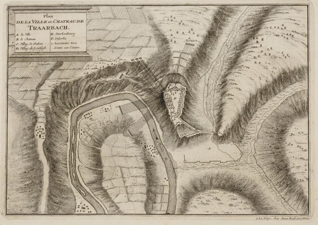 [Map of Traben-Trarbach, Germany] Plan de la Ville et Château de Traarbach