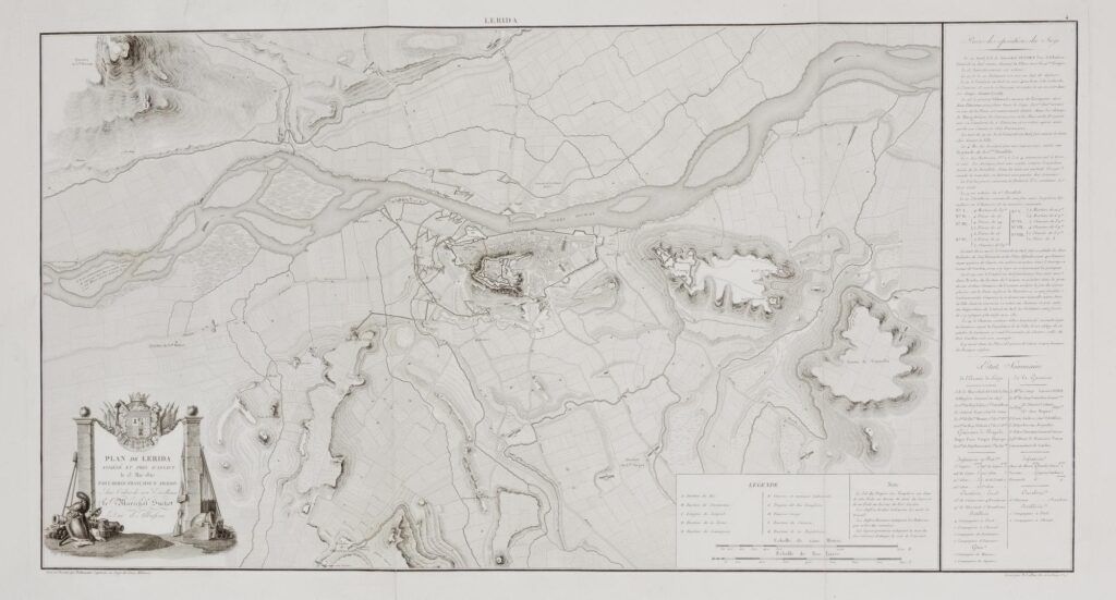 [Map] Plan de Lérida assiégé et pris d’assaut le 13 mai 1810 par l’armée française d’Aragon