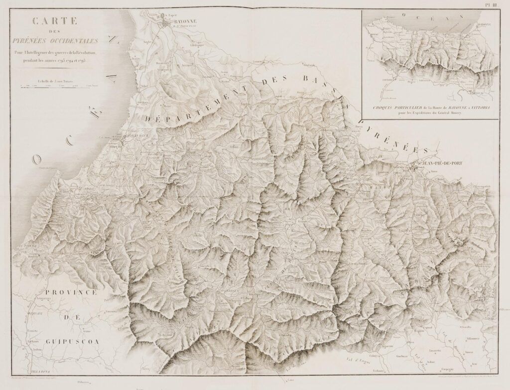 Carte des Pyrénées Occidentales Pour l’Intelligence des guerres