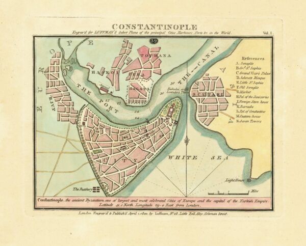 [Mapa d&rsquo;Istanbul, Turquia] Constantinople