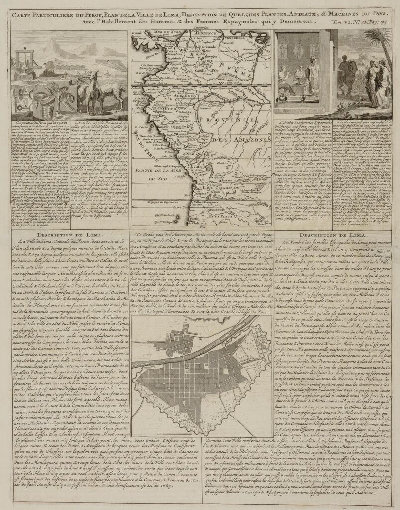 [Map of Lima, Peru] Carte particuliere du Perou, Plan de la Ville de Lima