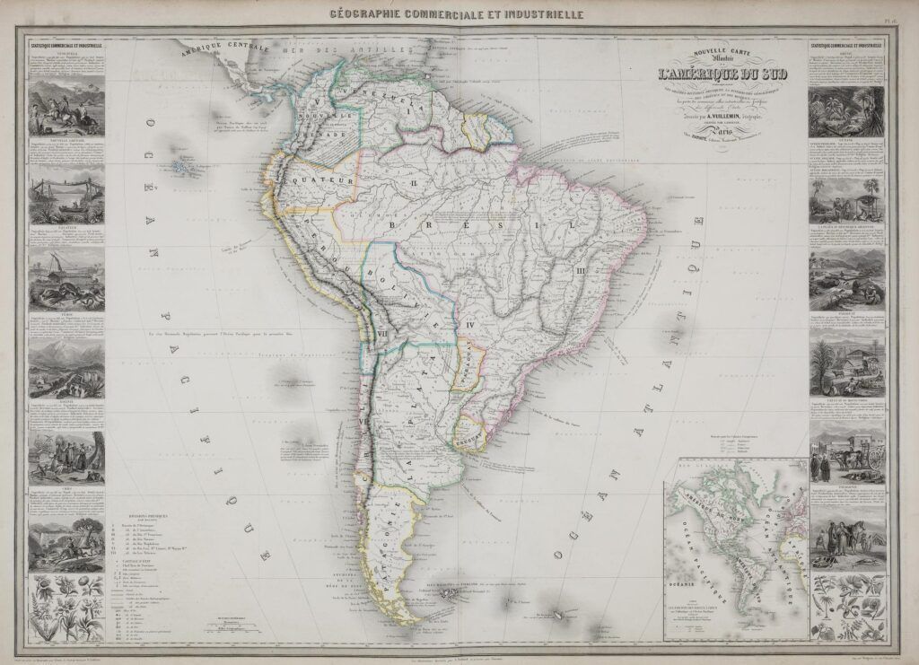 [Map of South America] Nouvelle carte illustrée de l’Amerique du Sud