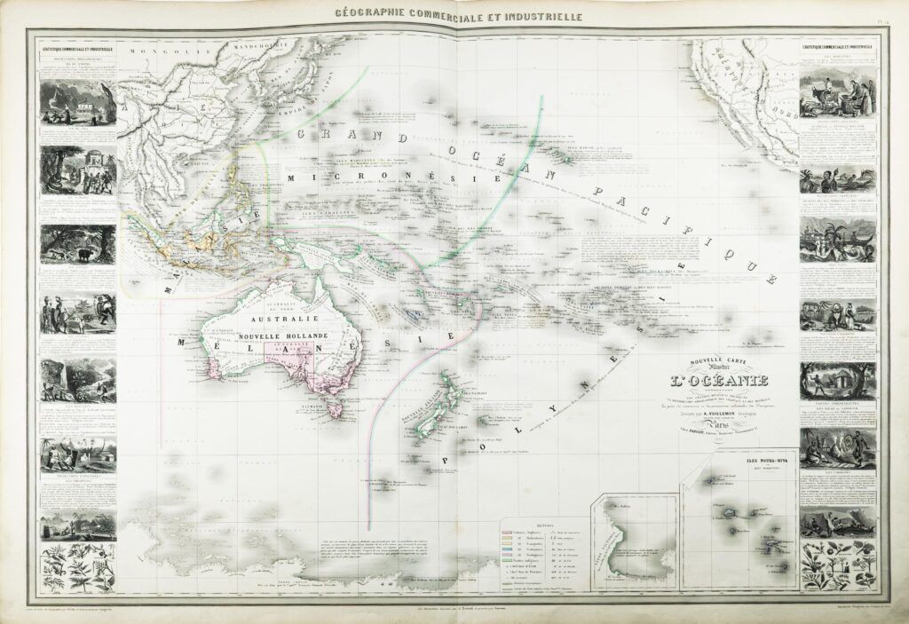 Nouvelle carte illustrée de l&rsquo;Océanie