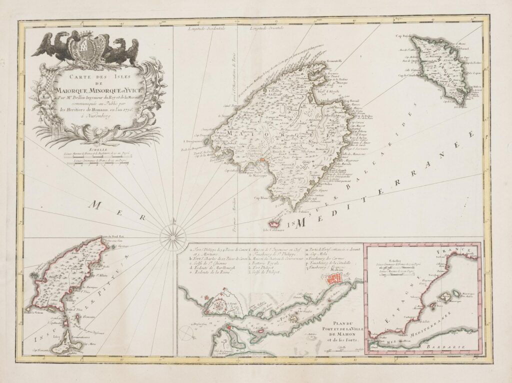 Carte des Isles de Maiorque, Minorque, et d’Yvice
