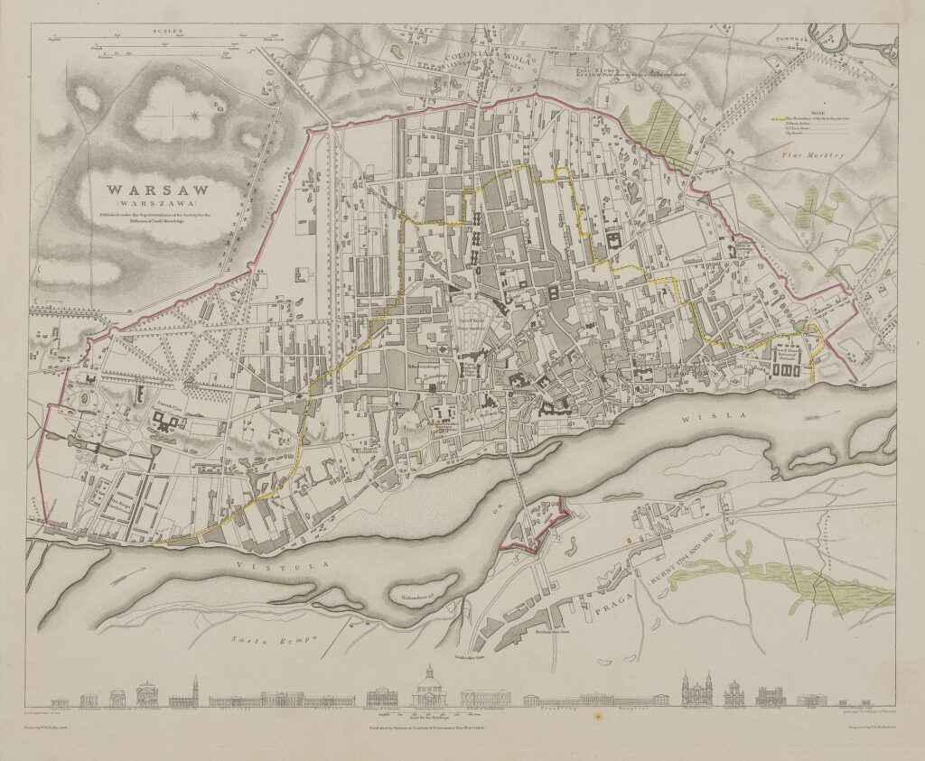 [Map of Warsaw, Poland] Warsaw (Warszawa)