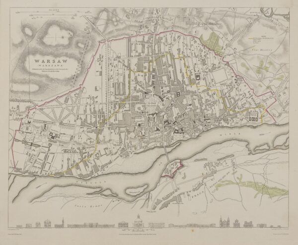 [Mapa de Varsòvia, Polònia] Warsaw (Warszawa)