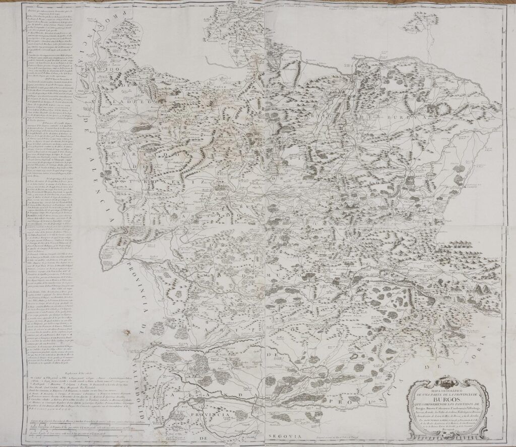 Mapa geográfico de una parte de la provincia de Burgos… Bureva, Castroxeriz