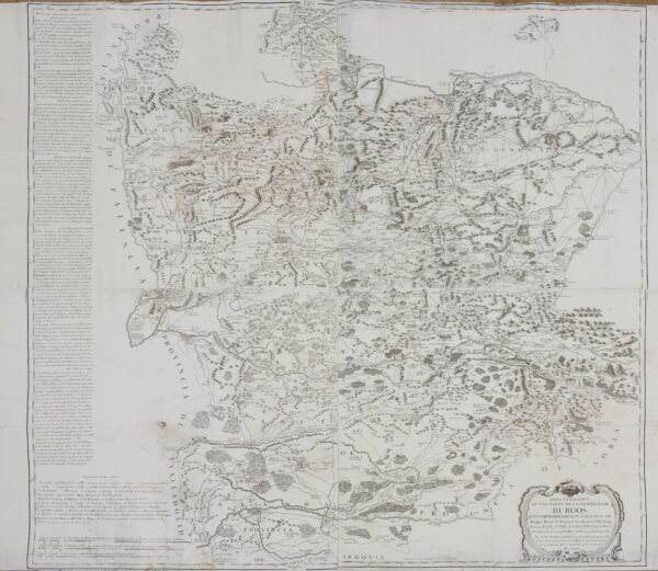 [Mapa] Mapa geogràfic d&rsquo;una part de la província de Burgos, que comprèn els partits de Burgos, Bureva, Castroxeriz, Candernuño, Villadiego, Juarros, Aranda, les Valls de Sedano, Valdelaguna, Bezana, Jurisdicció de Lara, la Hoz de Bricia, i la de