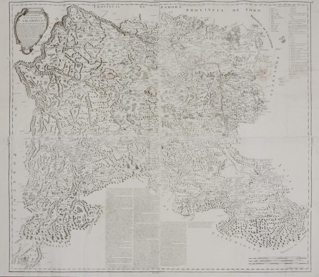 Mapa geográfico de la provincia de Salamanca en el que se distinguen…