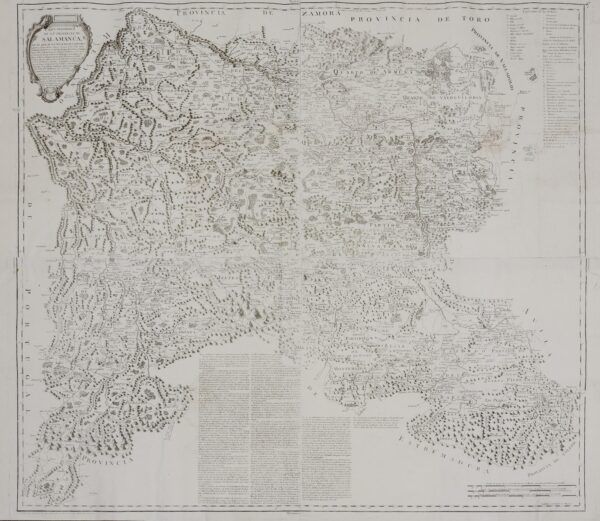 [Mapa] Mapa geogràfic de la província de Salamanca en què es distingeixen els seus partits
