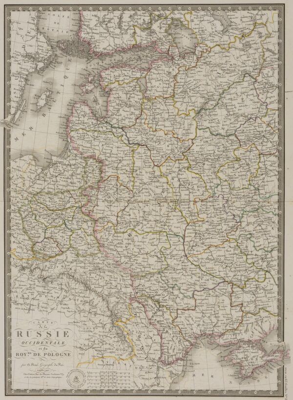 [Mapa de Rússia i Polònia] Carte de la Russie Occidentale et du Roy.me de Pologne