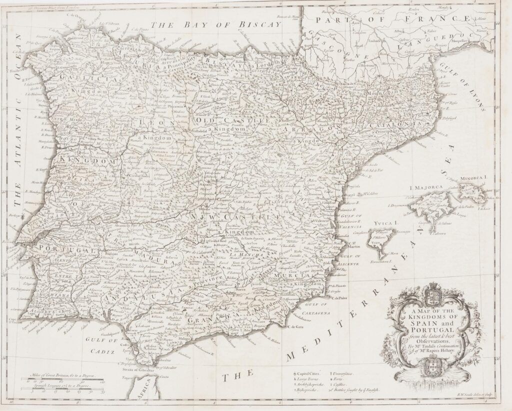A Map of the kingdoms of Spain and Portugal