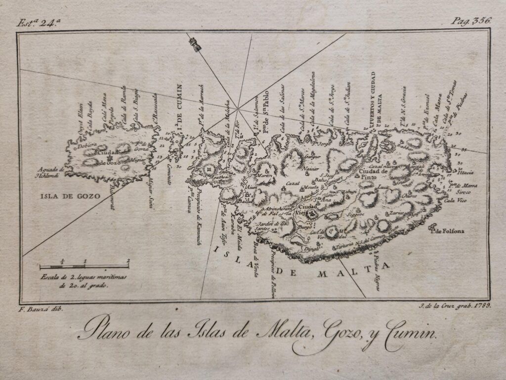 Plano de las Islas de Malta, Gozo, y Cumin