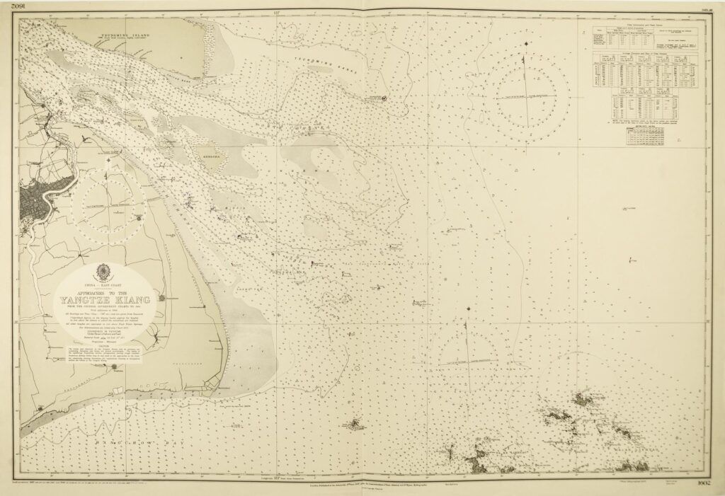[Chart of Shanghai] China Approaches to Yangtze Kiang from the Chinese Government Charts to 1941. With additions to 1946.