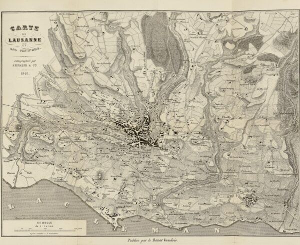 Carte de Lausanne et ses environs AVEC Plan de la ville de Lausanne