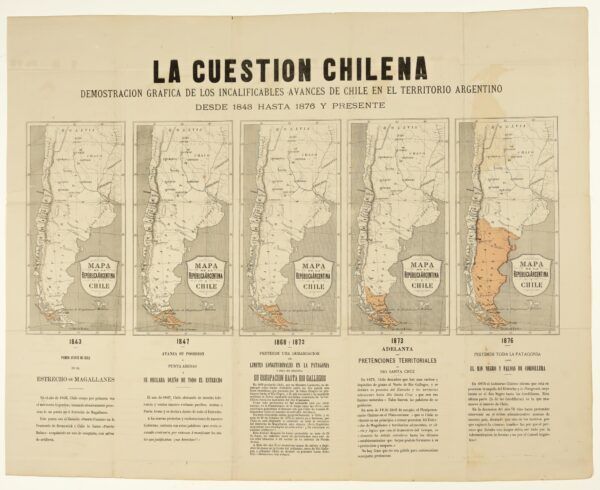 La qüestió xilena – Demostració gràfica dels inqualificables avanços de Xile en el territori argentí