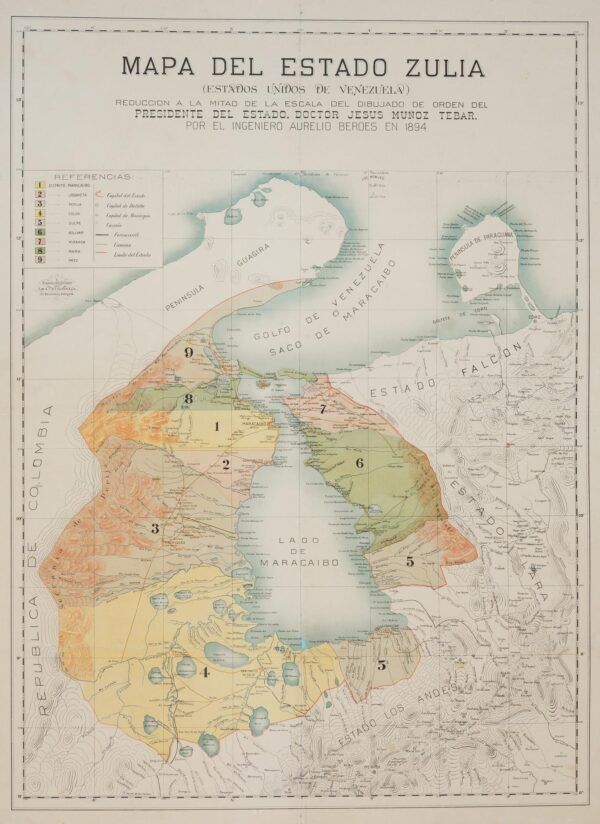 Zulia. Mapa de l&rsquo;Estat
