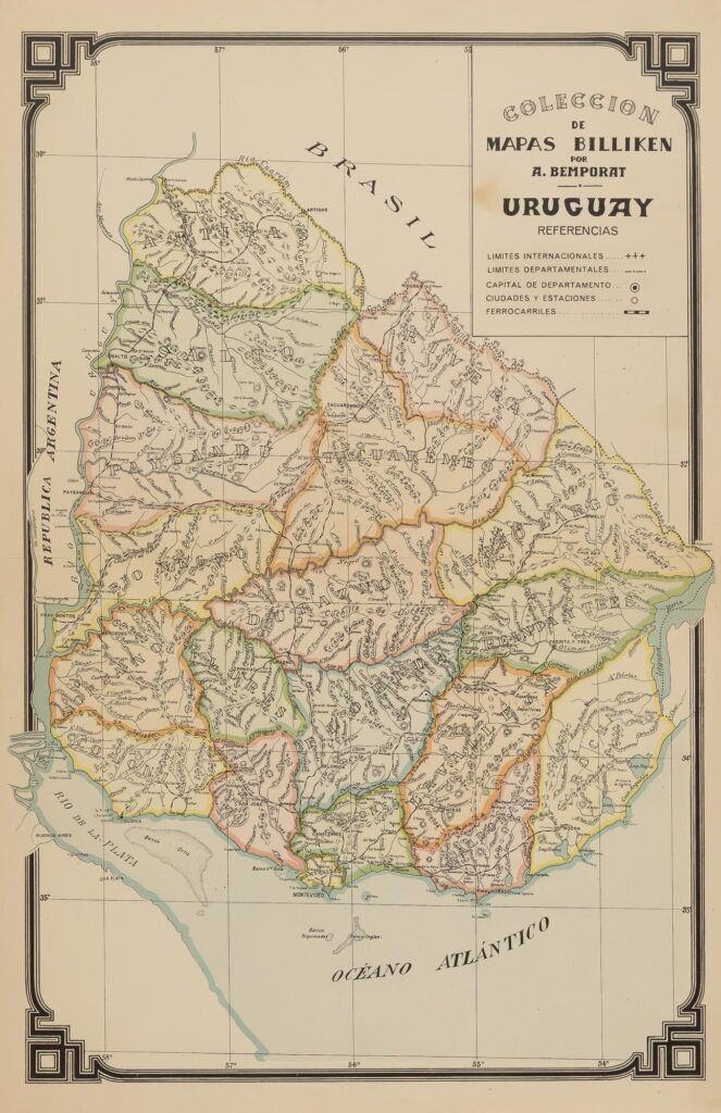 Uruguay Coleccion de mapas Billiken por A. Bemporat