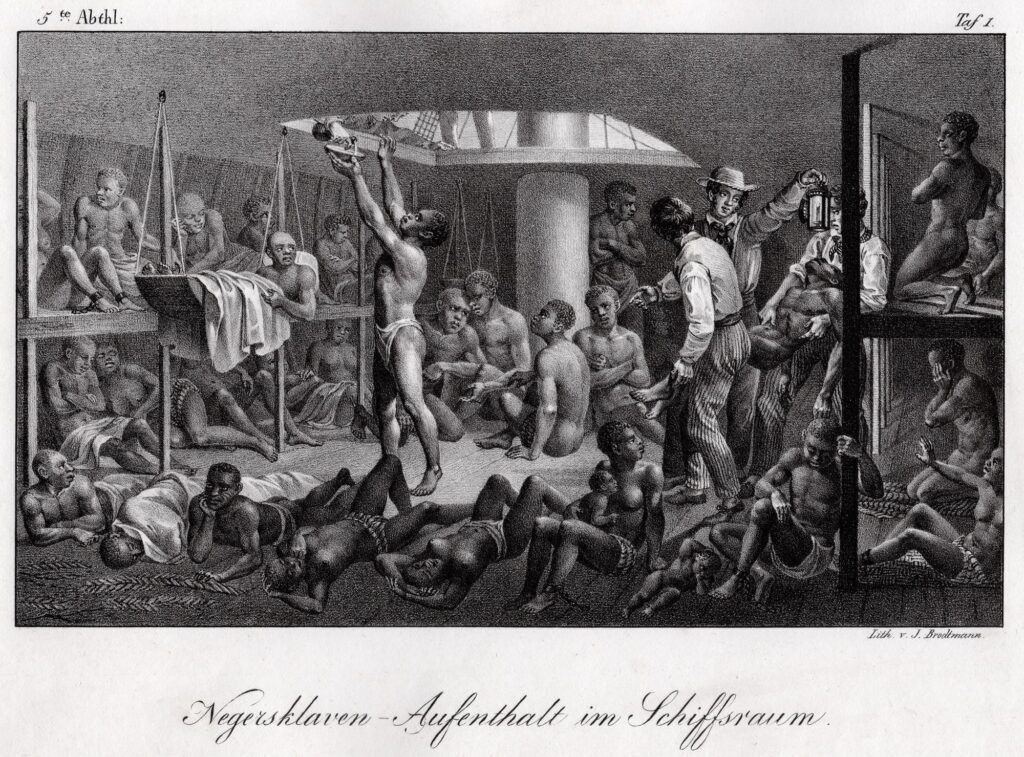 Negersklaven Aufenthalt im Schiffsraum