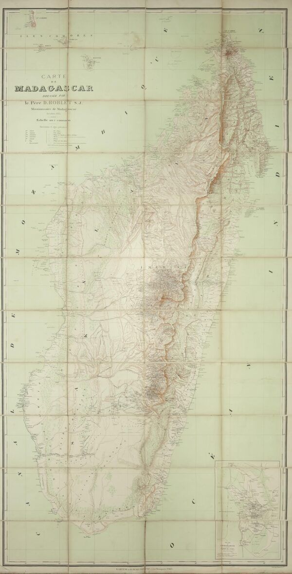 Carte de Madagascar dressée par le Père D. Roblet S. J. … 1885