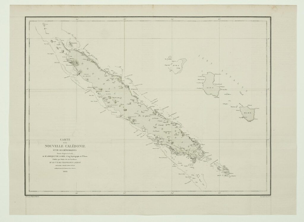 Carte de la Nouvelle Calédonie et de ses dépendances