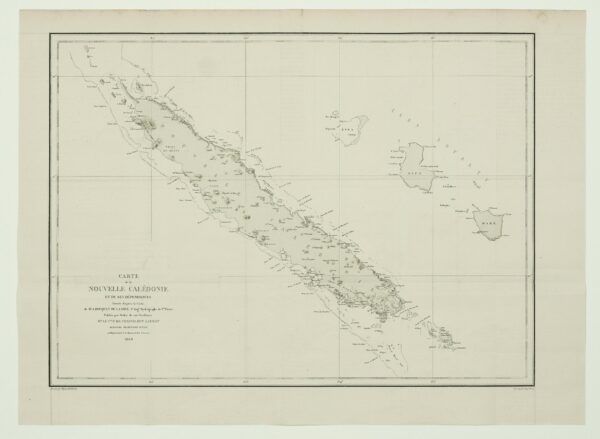 Carte de la Nouvelle Calédonie et de ses dépendances