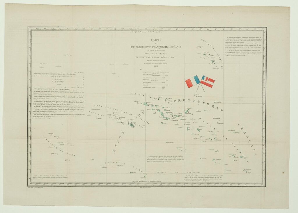 Carte des établissements français de l&rsquo;Océanie