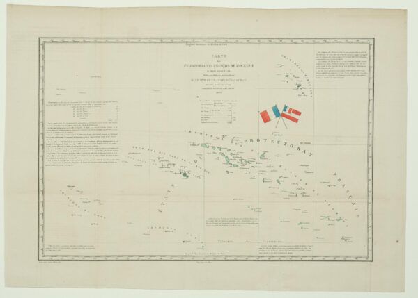 Carte des établissements français de l&rsquo;Océanie
