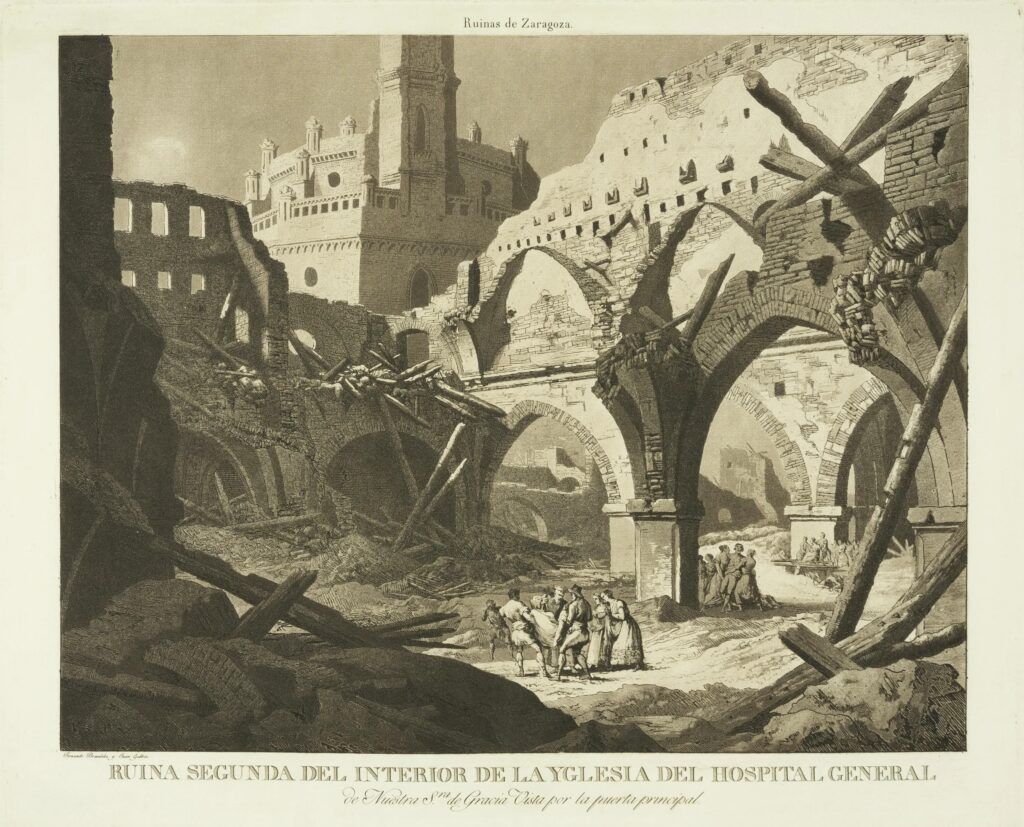 Ruina segunda del interior de la Yglesia del hospital general [Zaragoza]