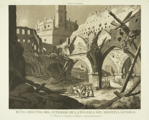 Ruina segunda del interior de la Yglesia del hospital general [Zaragoza]