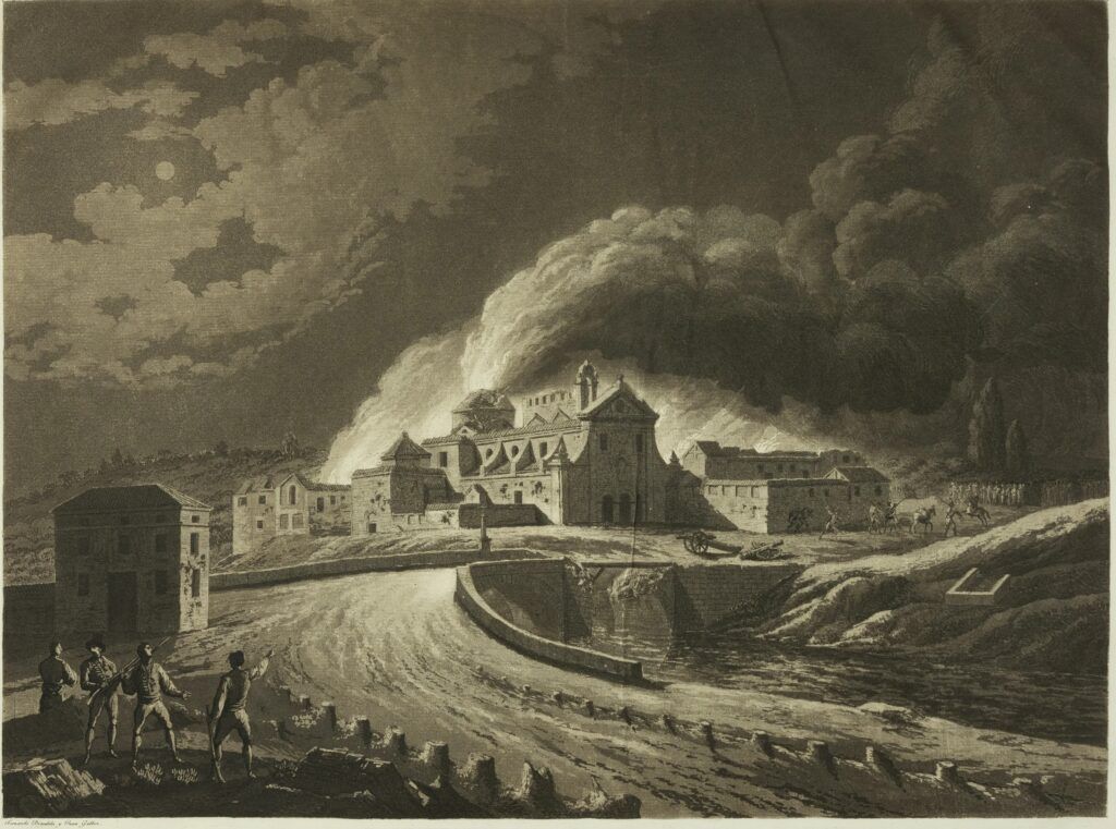 Vista del Combento de S. José Incendiado por los franceses