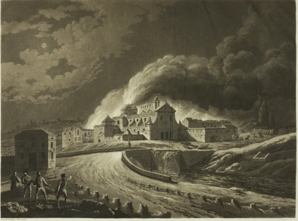 Vista del Combento de S. José Incendiado por los franceses