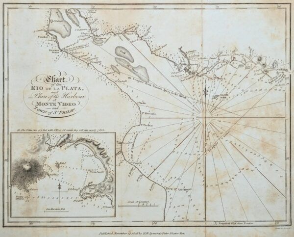Chart of the Rio de la Plata and Plan of the harbour of Monte Video