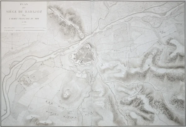 Plan du siége de Badajoz Par l'Armée Française du Midi en 1811.