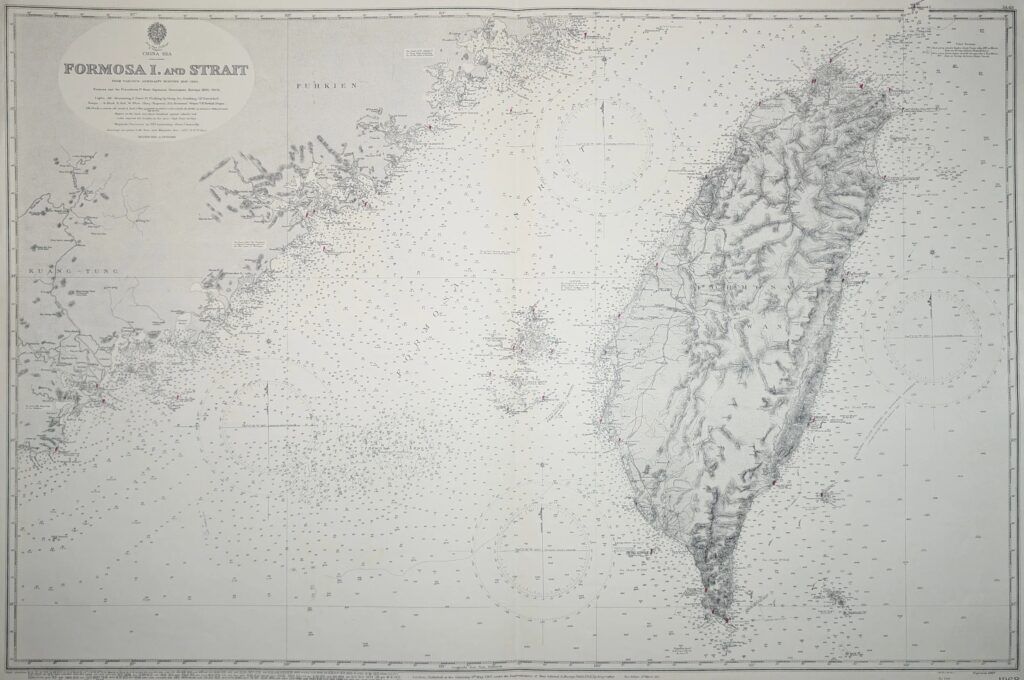 China Sea. Formosa I. and Strait. From Various Admiralty Surveys 1843 – 1904. Formosa and the Pescadores Is. from Japanese Government Surveys 1895 – 1909.