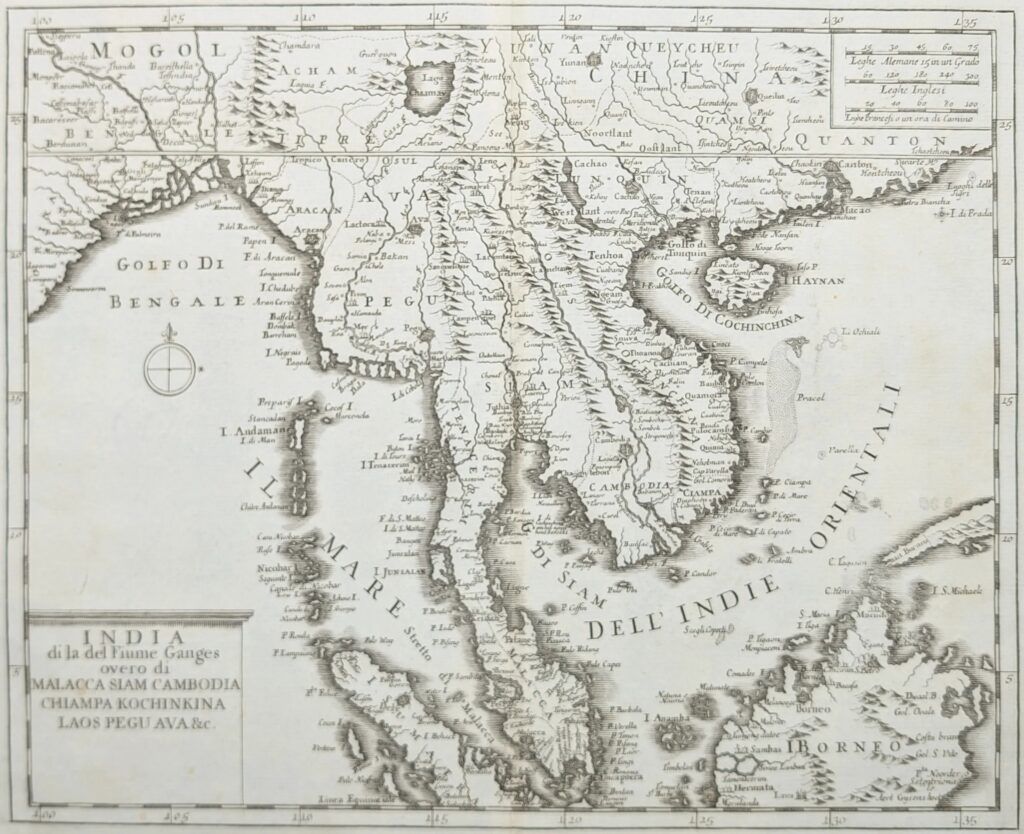 India di la del Fiume Ganges overo di Malacca Siam Cambodia Chiampa Kochinkina Laos Pegu Ava &c.