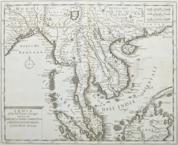 India di la del Fiume Ganges overo di Malacca Siam Cambodia Chiampa Kochinkina Laos Pegu Ava &c.