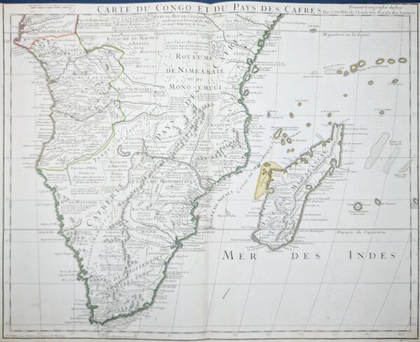 Carte du Congo et du pays des Cafres