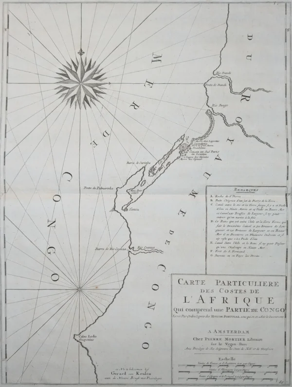 Carte Particulière des Costes de l'Afrique qui comprend une Partie du Congo